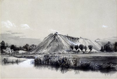 Het maken van de dijk bij Wolverton, 29 juni 1837 door John Cooke Bourne