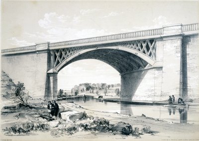 Nash Mill Bridge, nabij Kings Langley, Hertfordshire, 1839 door John Cooke Bourne