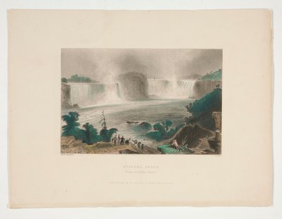 Niagara Falls (Vanuit Clifton House), illustratie voor Nathaniel Parker Willis door John Cousen
