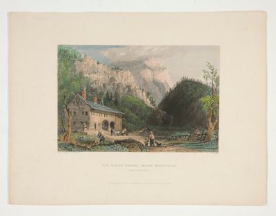 Het Notch House, White Mountains, New Hampshire, illustratie voor Nathaniel Parker Willis door John Cousen