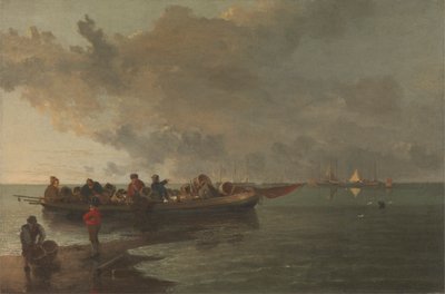 Een Schuit met een Gewonde Soldaat door John Crome