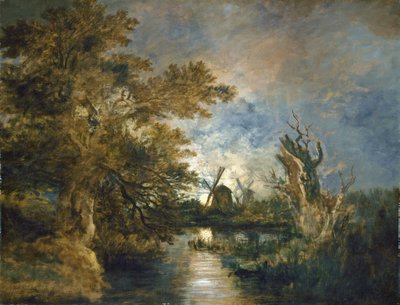 Maanlicht op de Yare door John Crome