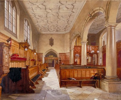 Interieur van de Kapel in Charterhouse, Londen door John Crowther