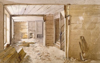 Interieur van de kamer naast de White Lyon-gevangenis, Borough High Street, Southwark, Londen, 1887 door John Crowther