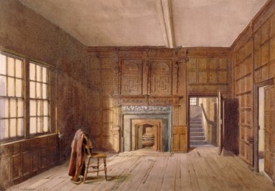 Interieur van de kamer van Sir John Spencer in Canonbury House, Islington, Londen, 1887 door John Crowther