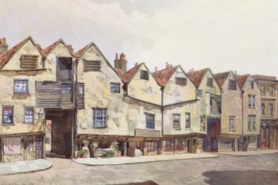 Verloren Londen: Oude Woningen in Bermondsey Street door John Crowther