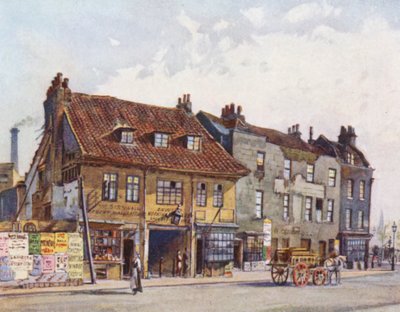 Verloren Londen: Huizen aan de westkant van Church Street, Lambeth door John Crowther