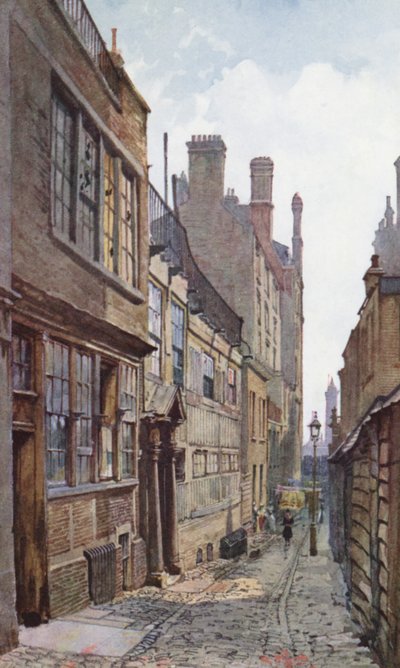 Verloren Londen: Huis van Sir William Congreve, Zuidelijk einde van Cecil Street, Strand door John Crowther