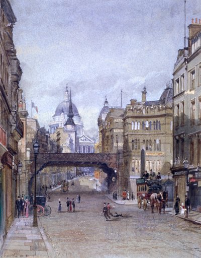 Ludgate Circus, Londen, 1881 door John Crowther