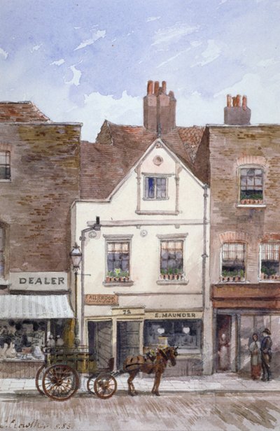 Uitzicht op nr. 72 Cheyne Walk, Chelsea, Londen, 1883 door John Crowther