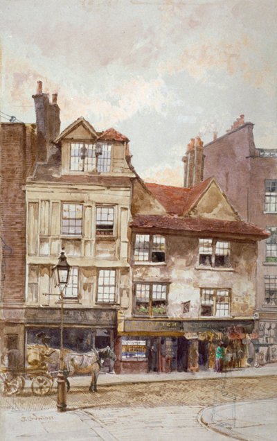 Uitzicht op nos 87-89 Drury Lane, Westminster, Londen, ca. 1880 door John Crowther