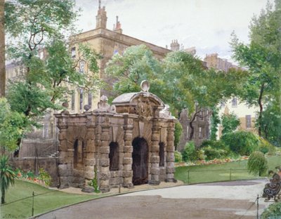 Uitzicht op de zuidkant van York Watergate, Buckingham Street, Westminster, Londen door John Crowther