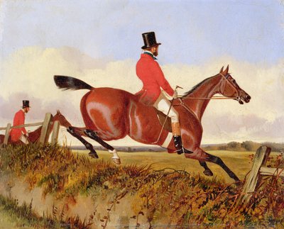Vossenjacht: Een bank overwinnen, c.1840 door John Dalby