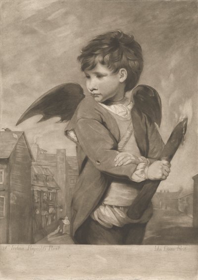 Cupido in de rol van een fakkeldrager door John Dean