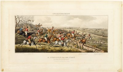 Een Strijd om de Start, plaat één uit De Leicestershire Jacht door John Dean Paul