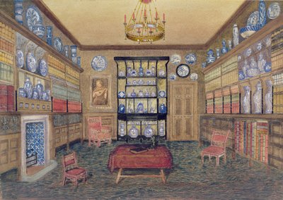 De ochtendkamer, Bowden Hall, Upton St. Leonards, Gloucester door John Dearman Birchall