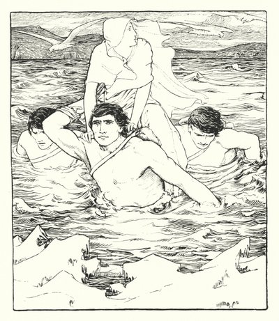 Illustratie voor Het Verhaal van Deirdre door John Dickson Batten