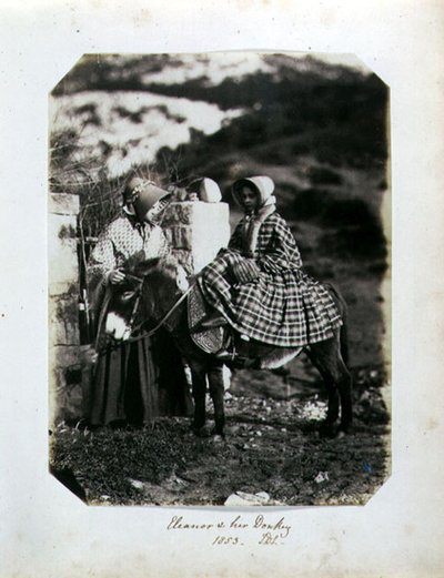 Eleanor en haar Ezel door John Dillwyn Llewelyn