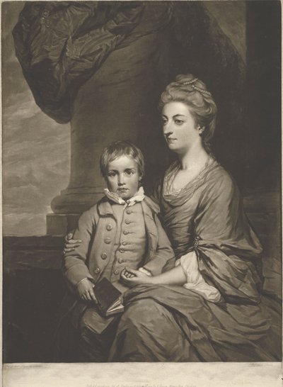 Elizabeth, gravin van Pembroke, en de Rt. Honble. George, Lord Herbert door John Dixon