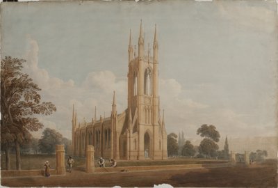 Ontwerp voor de St. Thomas-kerk, ca. 1826 door John Dobson