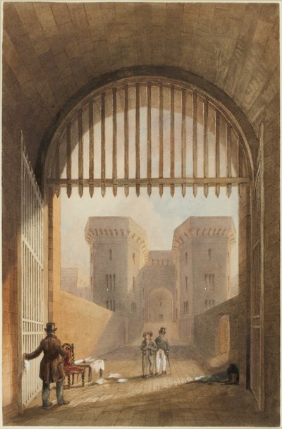 Poort van de gevangenis, Newcastle upon Tyne door John Dobson