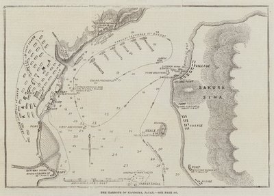 De haven van Kagosima, Japan door John Dower