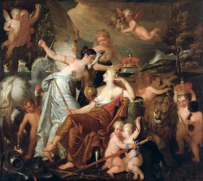 Een late prinses die de glorie van Engeland personifieert en kroont door John Dowman