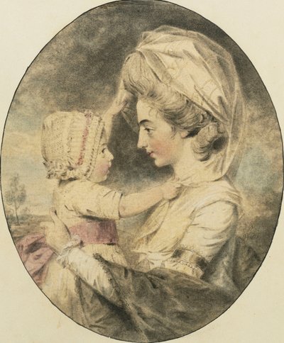 Portret van mevrouw Hartop en haar kind, 1780 door John Dowman