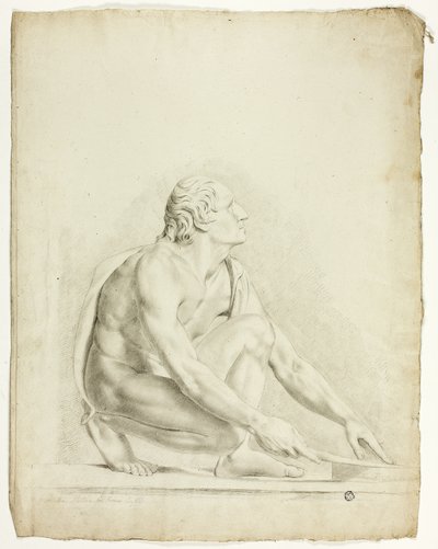 Oude Beeldhouwwerk: de Messenslijper door John Downman