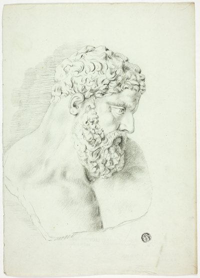 Buste van man met baard door John Downman