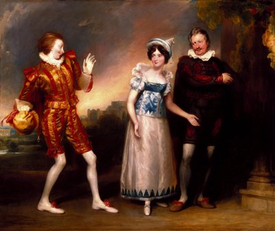 Master Page, Anne Page en Slender door John Downman, ARA door John Downman