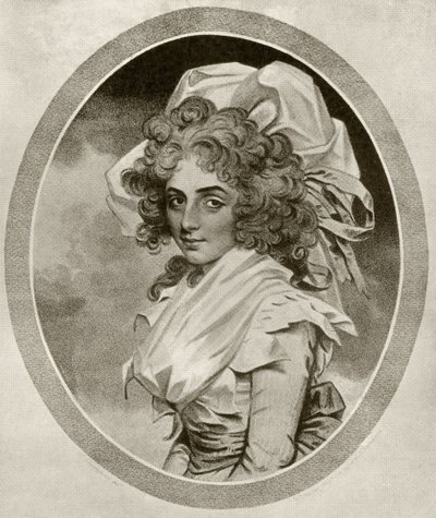 Sarah Siddons, gegraveerd door Peltro W. Tomkins, uit 