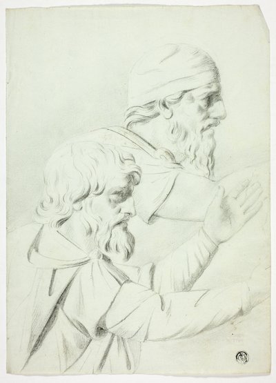 Twee mannen in profiel (uit Bas Relief) door John Downman