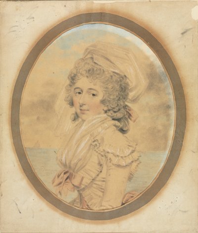 Jonge Dame met een Roze Strik op Haar Lijfje, 1792 door John Downman