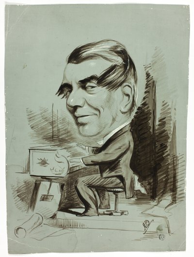 Karikatuur van Pianospeler door John Doyle