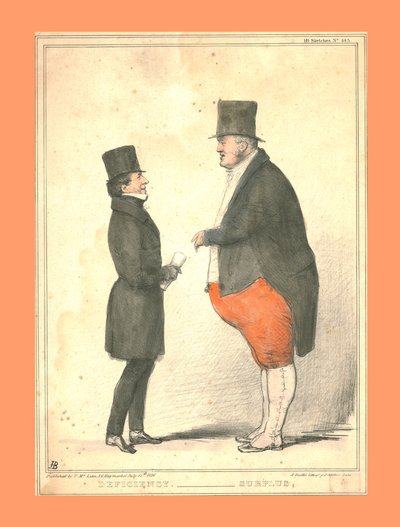 Tekort. - Overschot., 1836 door John Doyle