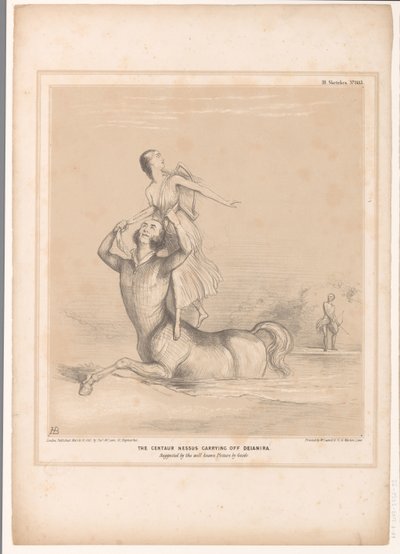 Spotprent met Lord Bentinck als de centaur Nessus door John Doyle