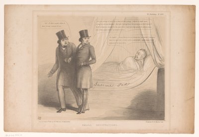 Spotprent met Peel in een comfortabel bed door John Doyle