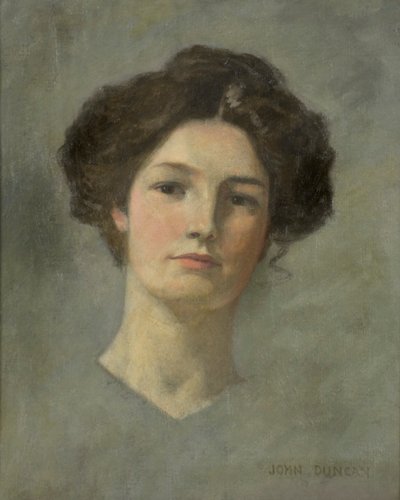 Portret van een Dame, ca. 1900 door John Duncan