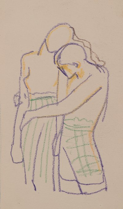 Zonder titel [Naoise en Deirdre] door John Duncan