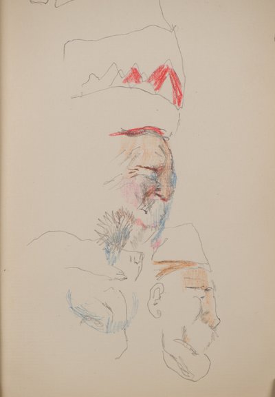 Zonder Titel [Profielgezichten] door John Duncan