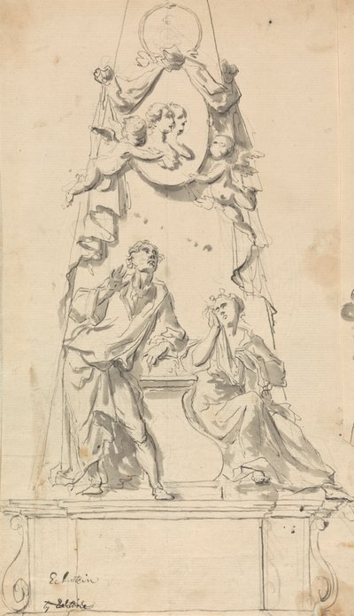 Ontwerp voor grafmonument door John Eckstein