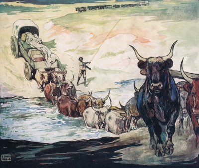 De rivier oversteken, illustratie uit 