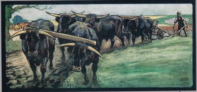 Ploegen van het veld, illustratie uit 