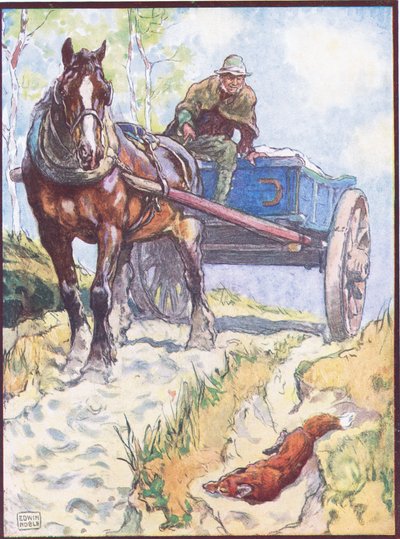 De Carter zag een Vos in een Gleuf liggen, illustratie voor 