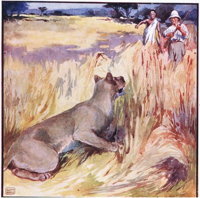 Met een diepe grom verdween ze in het riet door John Edwin Noble