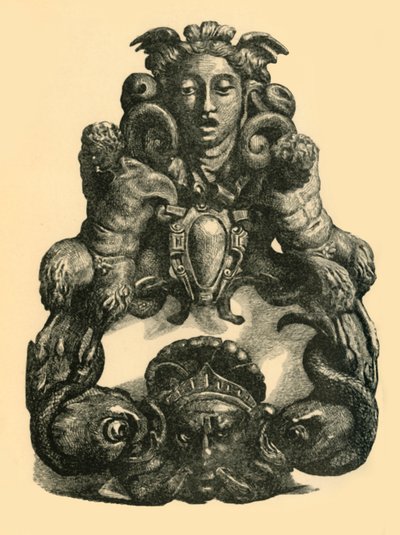 Deurklopper met dolfijnen en saters, begin 17e eeuw, 1881 door John Emms