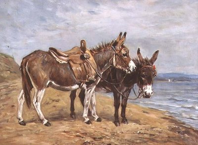 Ezels aan Zee door John Emms