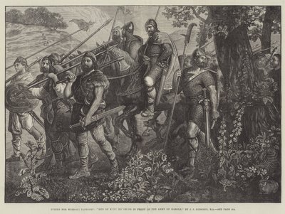 Mannen van Kent marcheren voor het leger van Harold door John Evan Hodgson