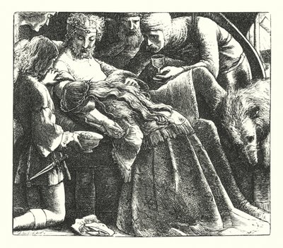Een Droom van Schone Vrouwen door John Everett (after) Millais